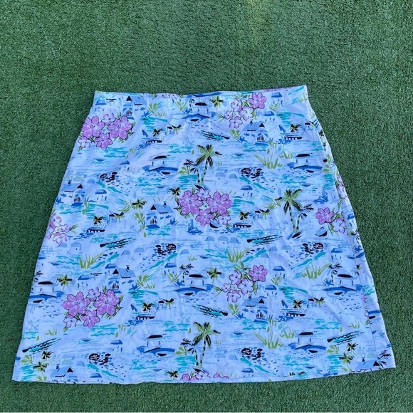 J.Jill Tropical Island Print Skirt size small petite Preowned great condition - Picture 2 of 5